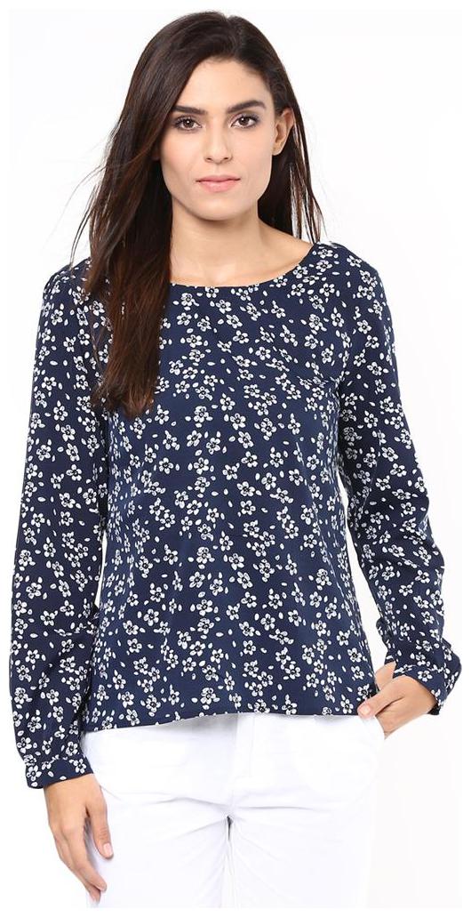 

Harpa Navy Crepe Womens Top