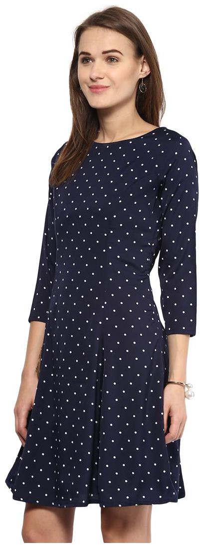 

Harpa Navy Crepe Womens Dress