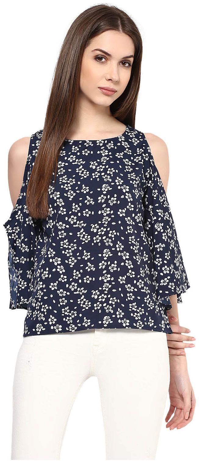 

Harpa Women Printed Regular top - Blue