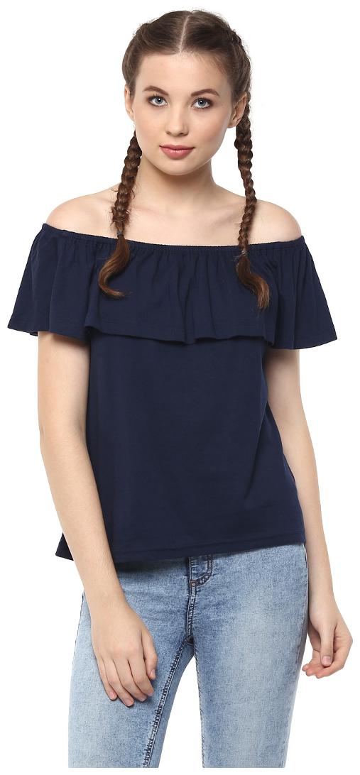

Harpa Navy Sleeveless Regular Fit Casual Women s Tops