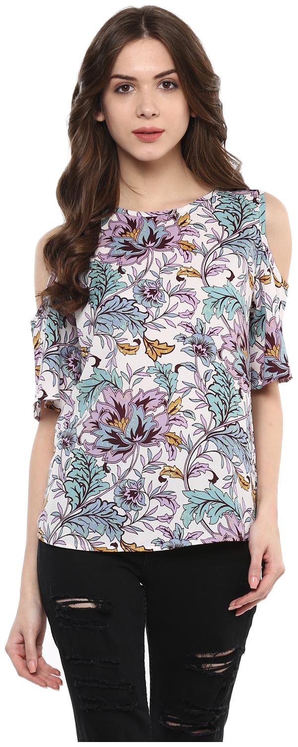 

Harpa Women Printed Regular top - White