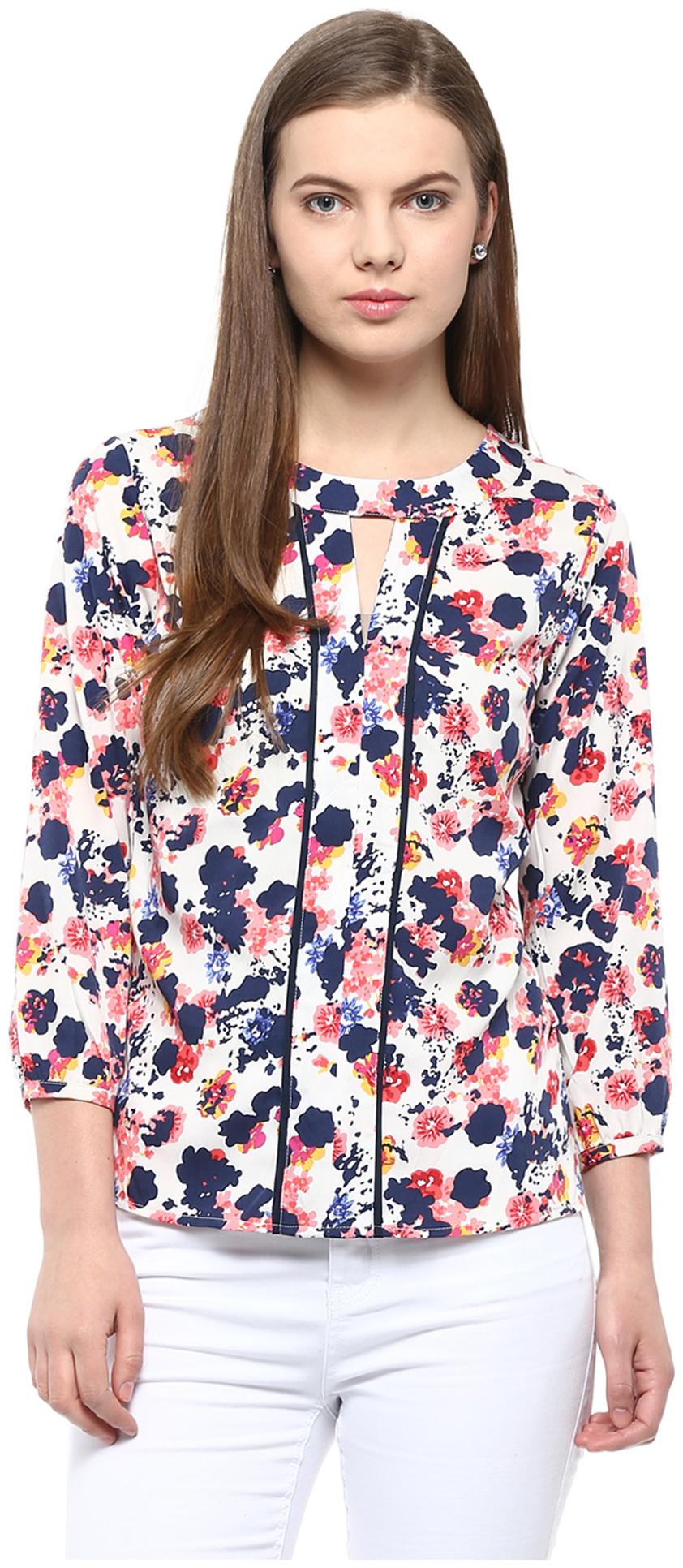 

Harpa Women Floral Regular top - White