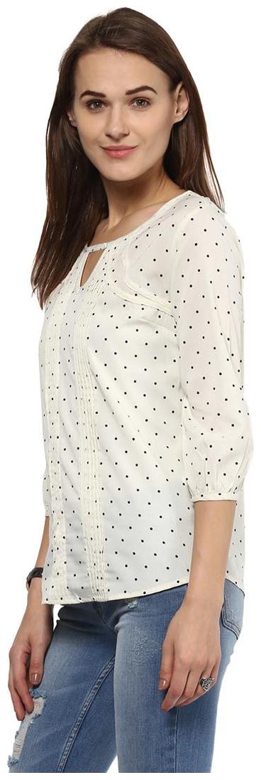 

Harpa Offwhite Crepe Womens Top