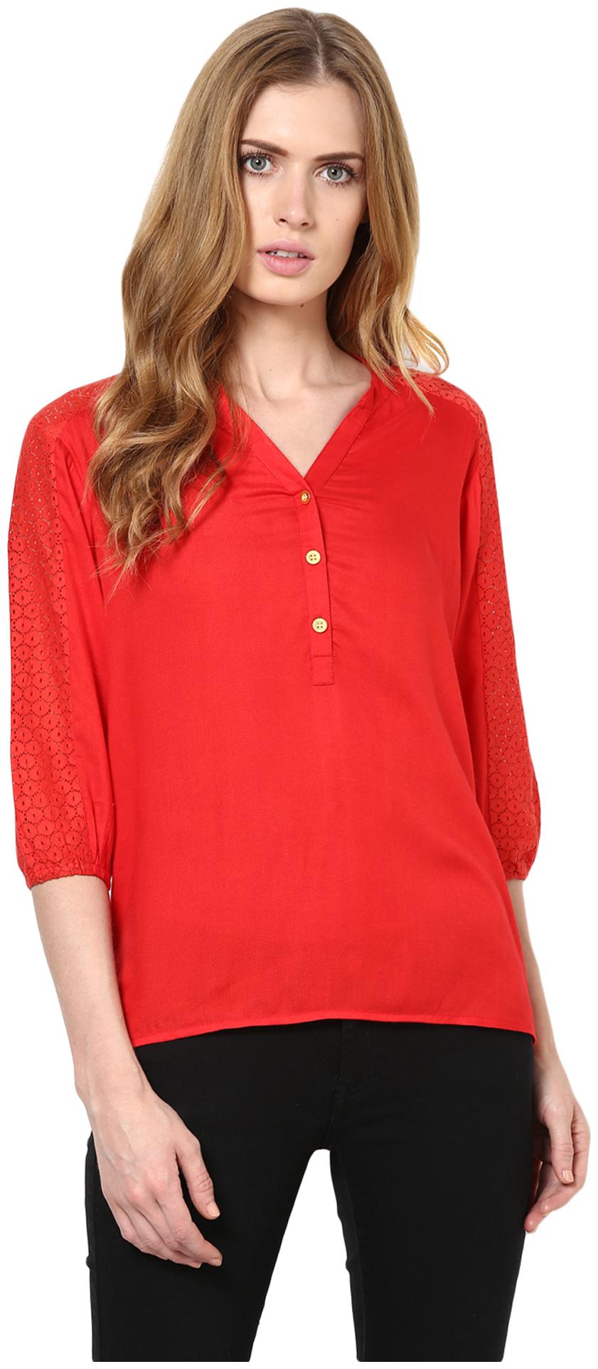 

Harpa Women Solid Regular top - Red