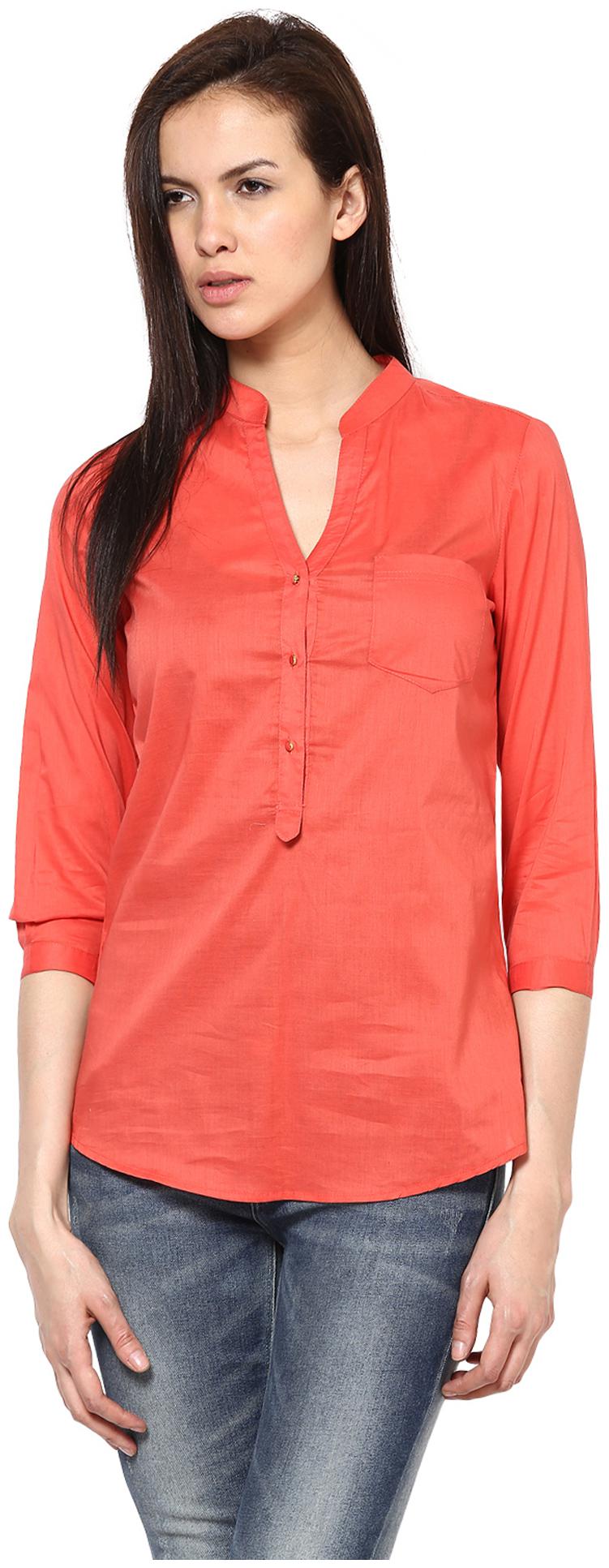 

Harpa Women Solid Regular top - Orange