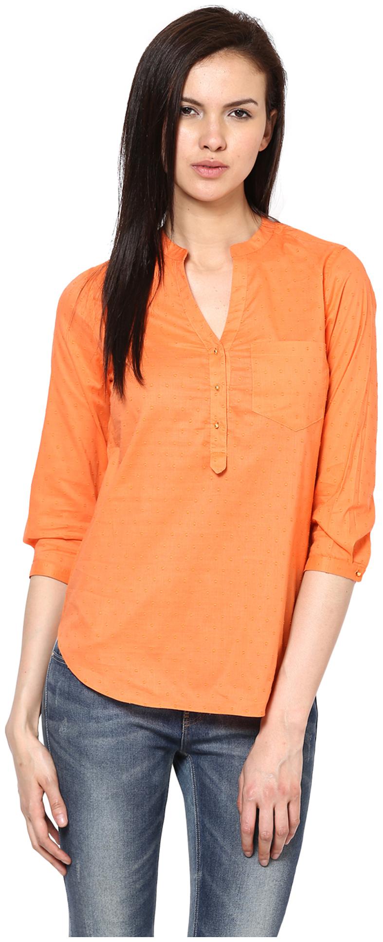 

Harpa Women Solid Regular top - Orange
