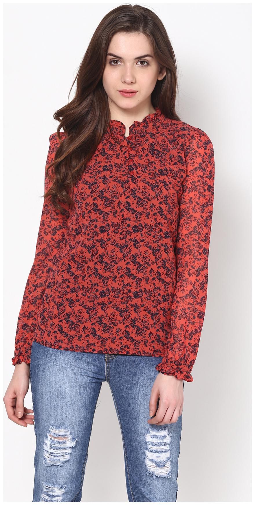 

Harpa Women Printed Regular top - Orange