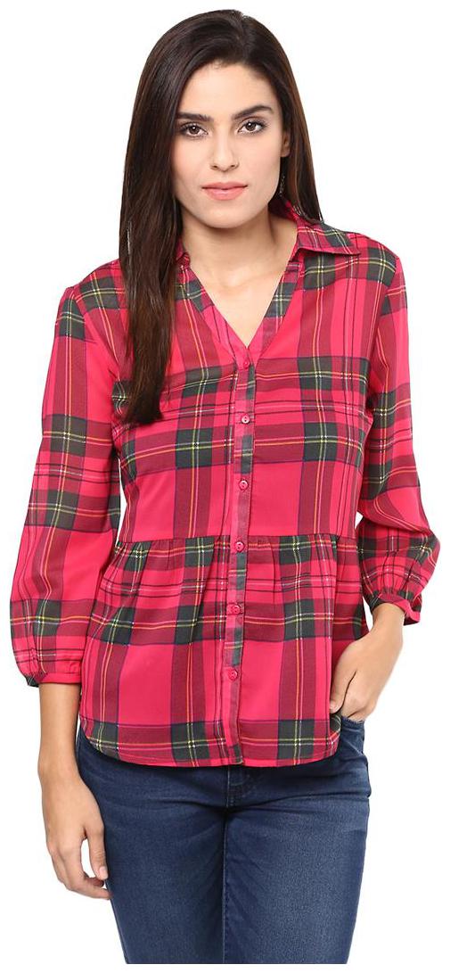 

Harpa Women Checked Shirt style - Red