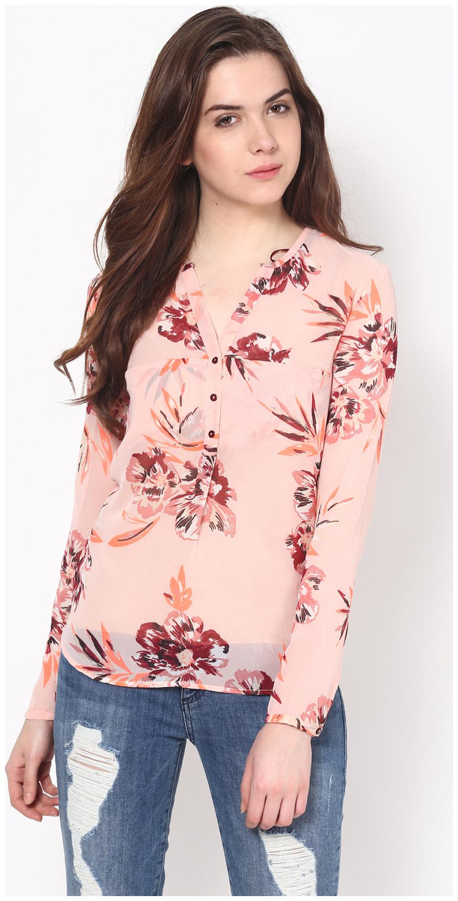 

Harpa Women Floral Regular top - Pink