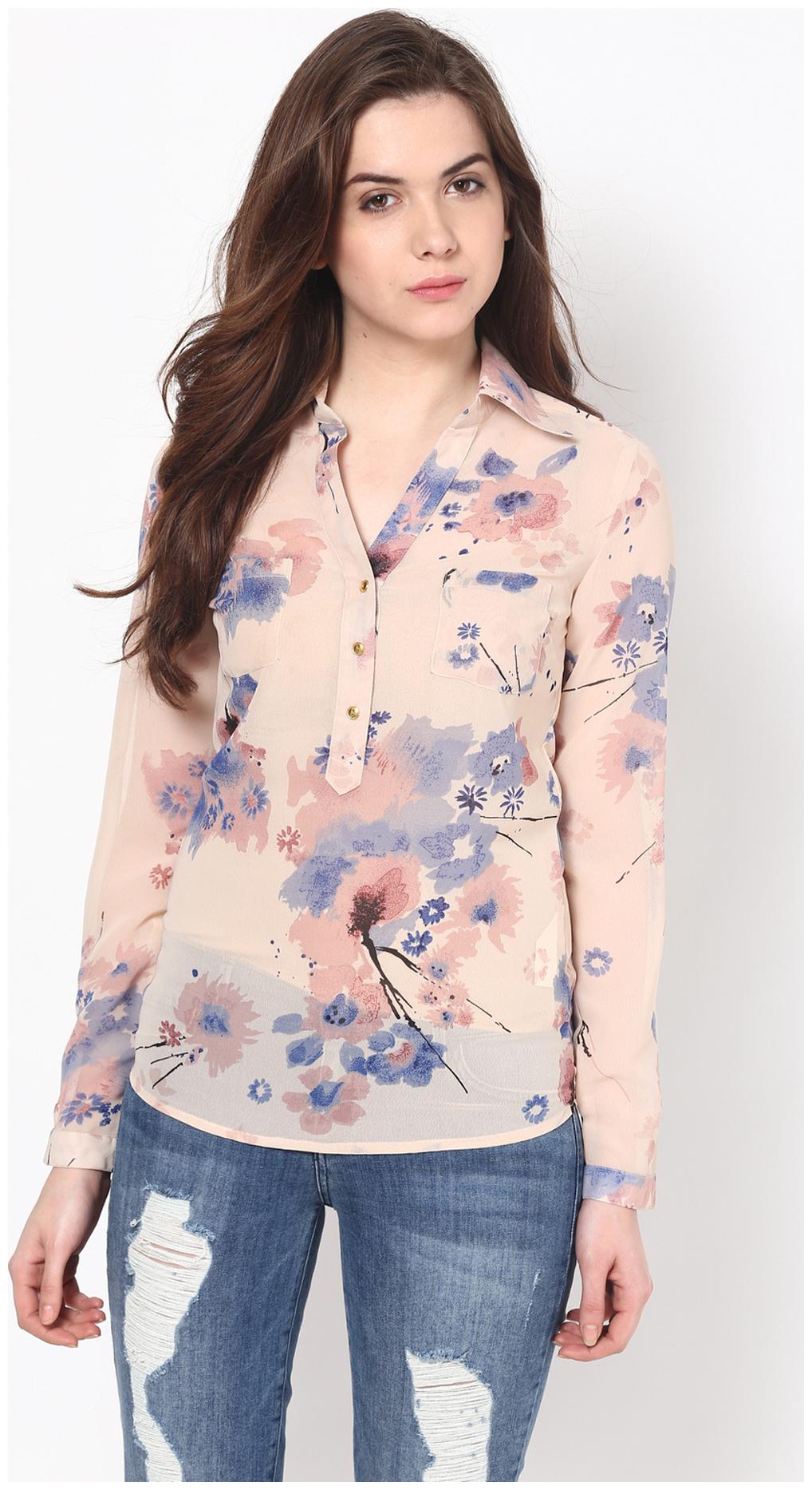 

Harpa Women Floral Regular top - Pink