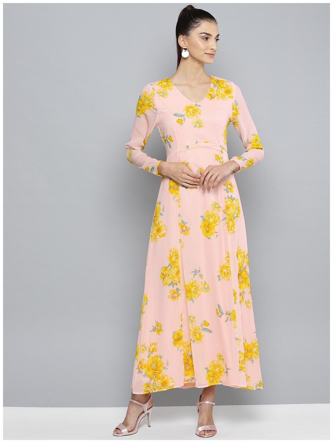 

Harpa Pink Floral A-line dress
