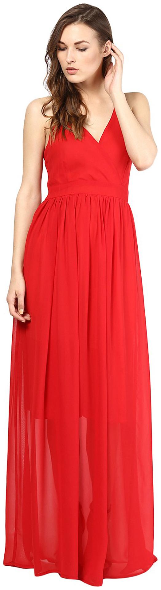 

Harpa Red Georgette Dress - GR2815RED