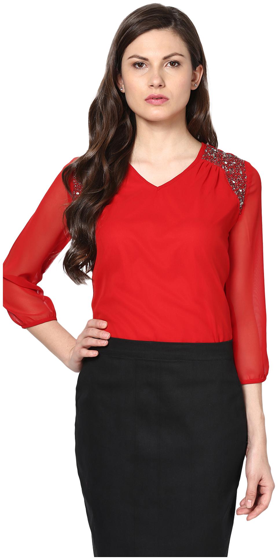 

Harpa Women Solid Regular top - Red