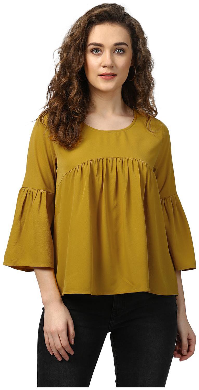 

Harpa Women Solid Regular top - Yellow