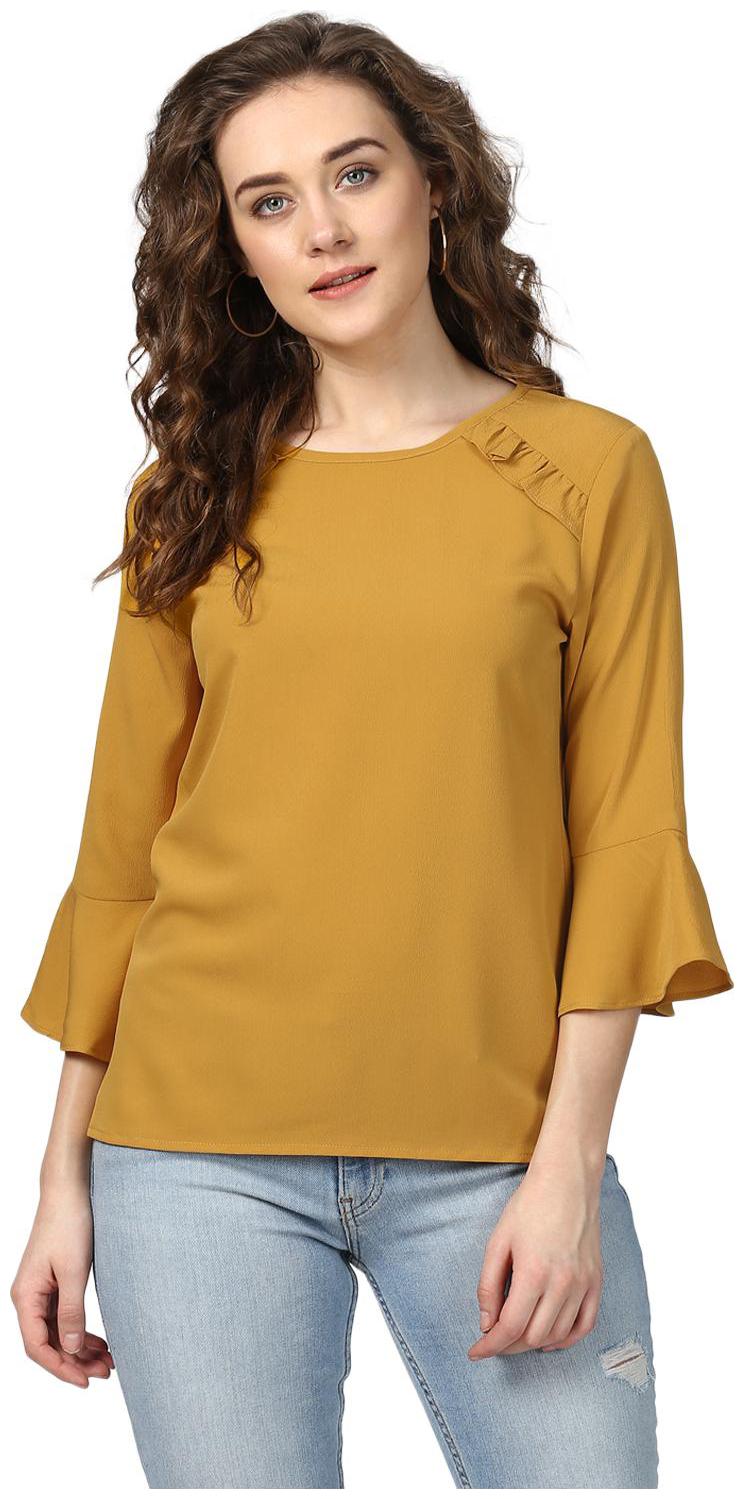 

Harpa Women Solid Regular top - Yellow