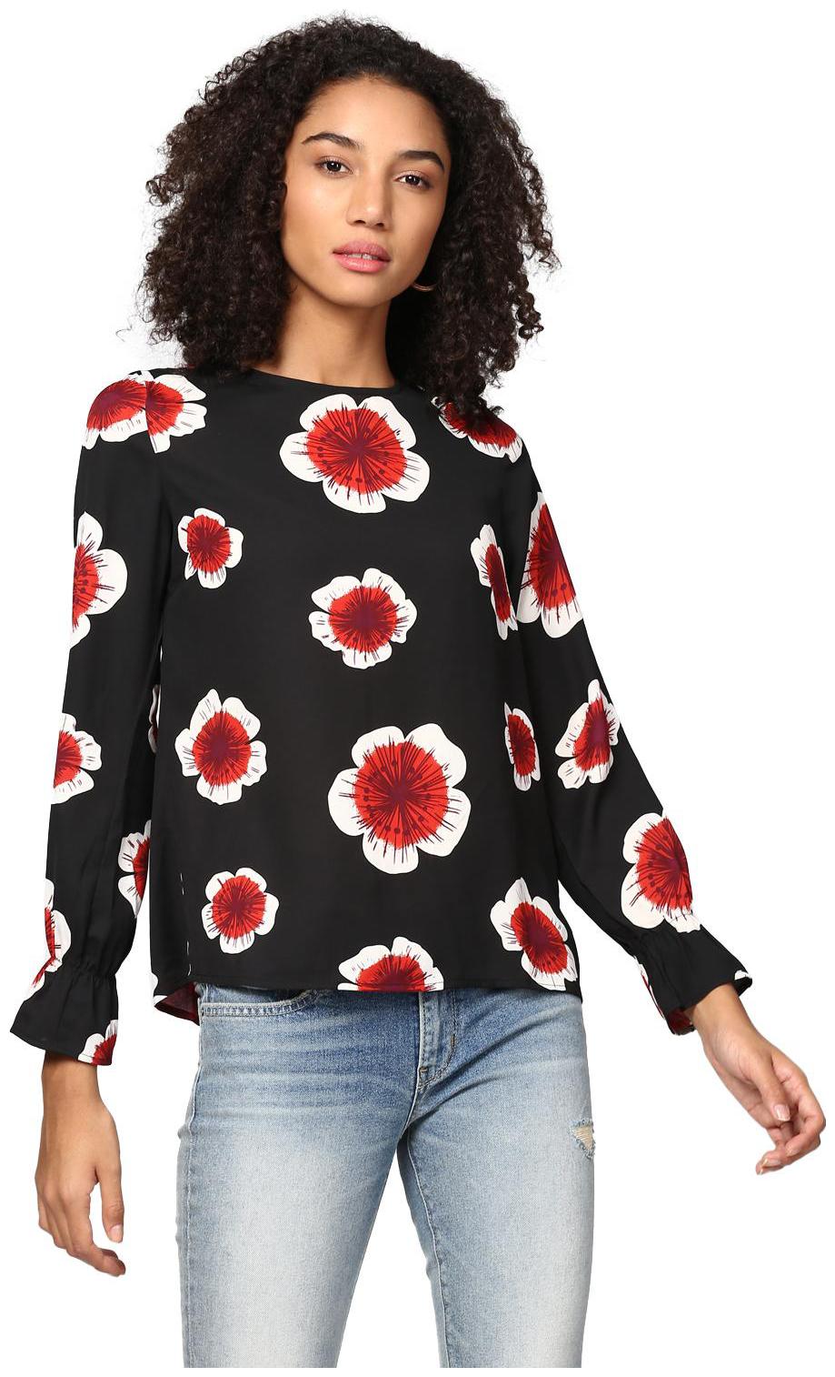 

Harpa Women Floral Regular top - Black