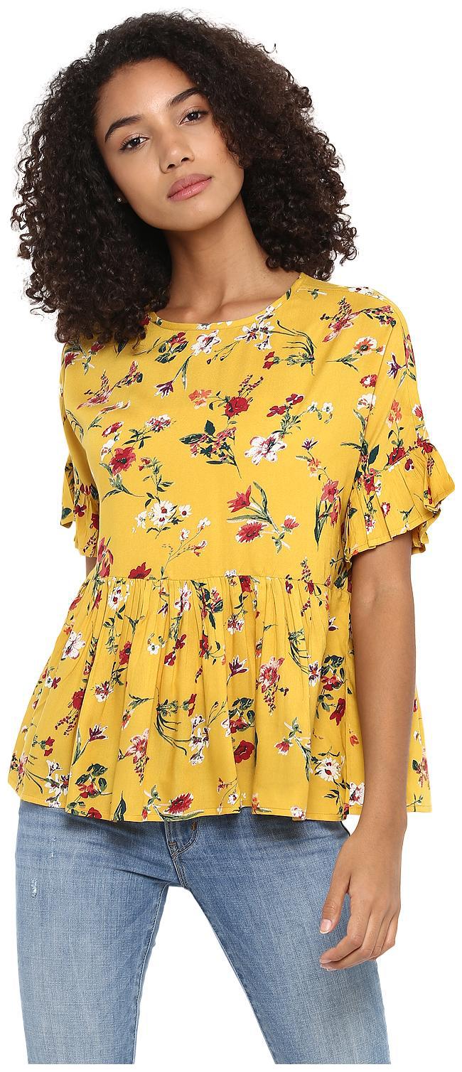 

Harpa Women Floral Regular top - Yellow