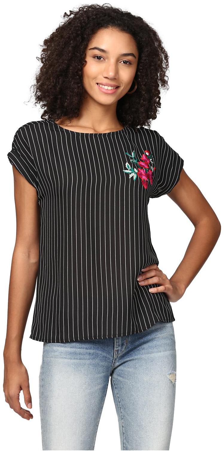 

Harpa Women Striped Regular top - Black