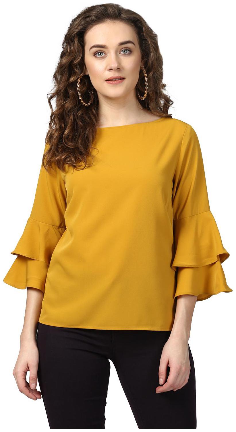 

Harpa Women Solid Regular top - Yellow