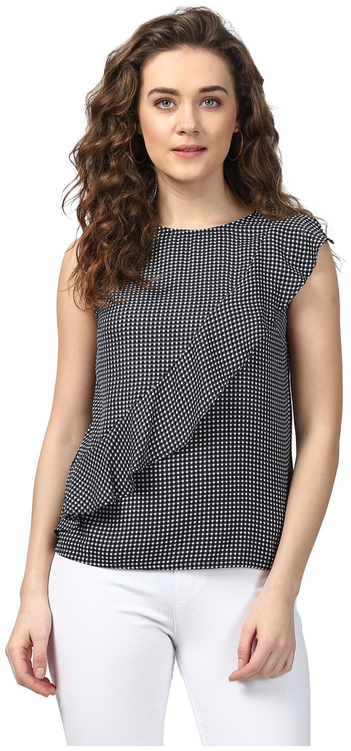 

Harpa Women Checked Regular top - Blue