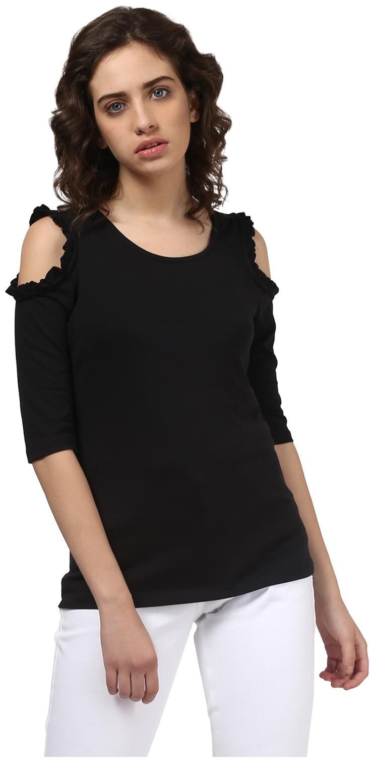 

Harpa Women Solid Regular top - Black