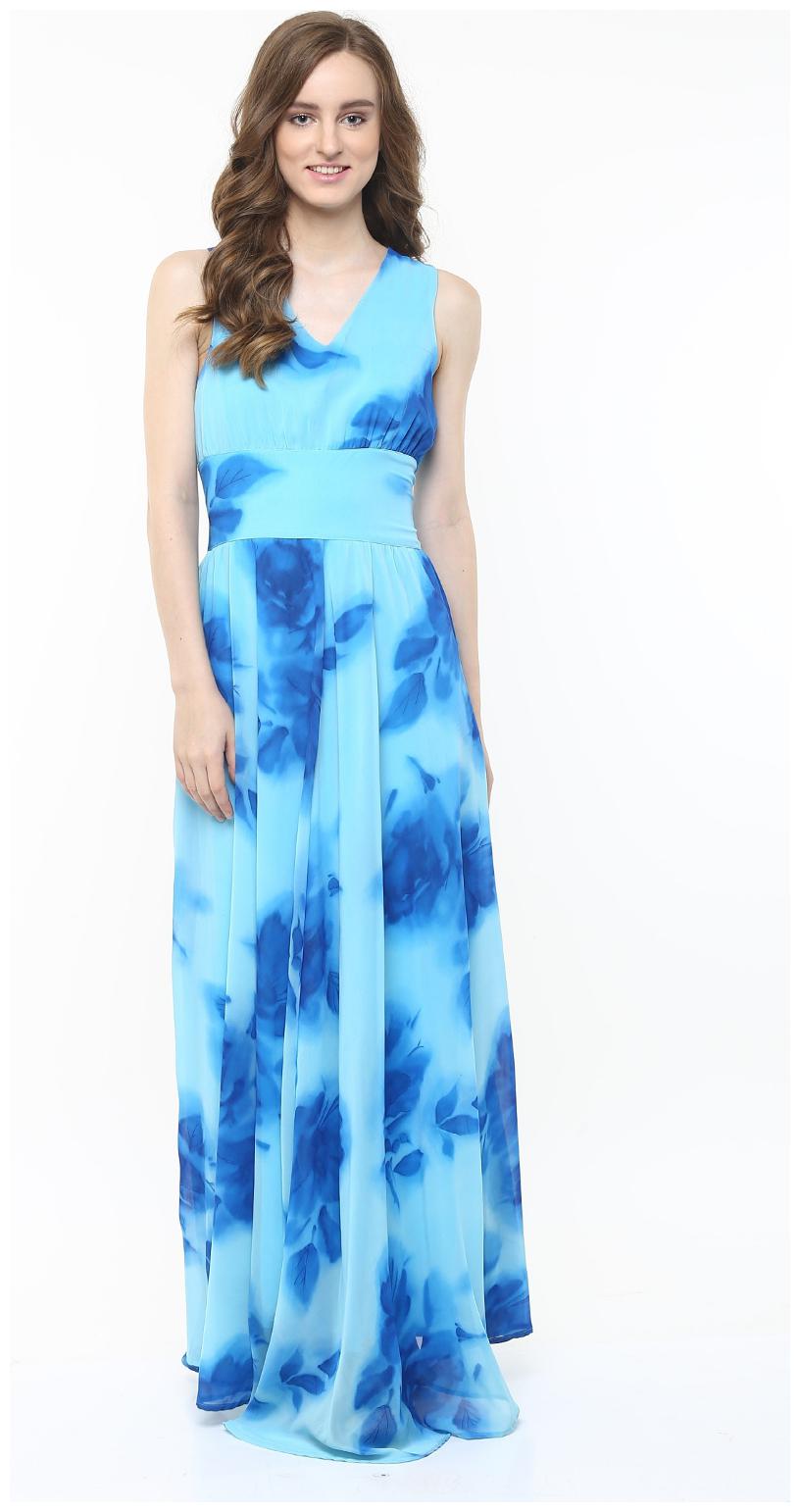 

Harpa Skyblue Sleeveless Regular Fit Casual Women s Dresses