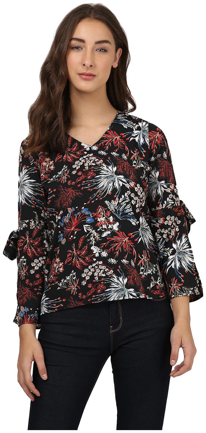 

Harpa Women Printed Regular top - Black