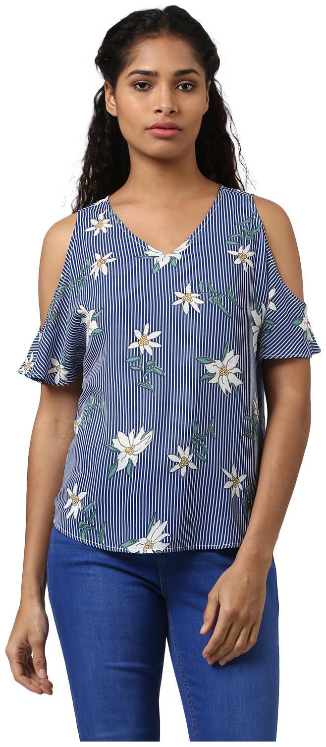 

Harpa Women Printed Regular top - Blue