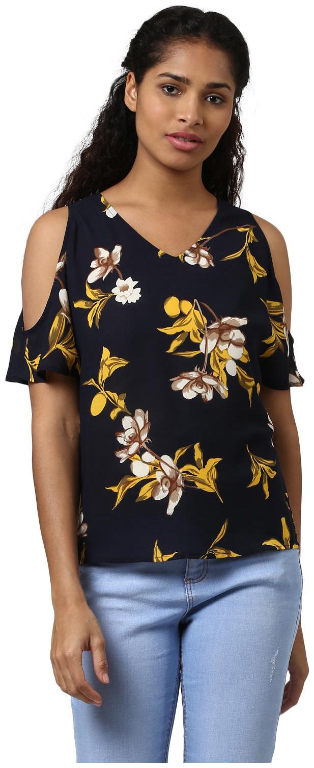 

Harpa Women Printed Regular top - Blue