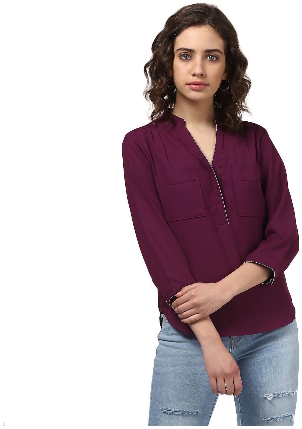 

Harpa Women Solid Regular top - Maroon