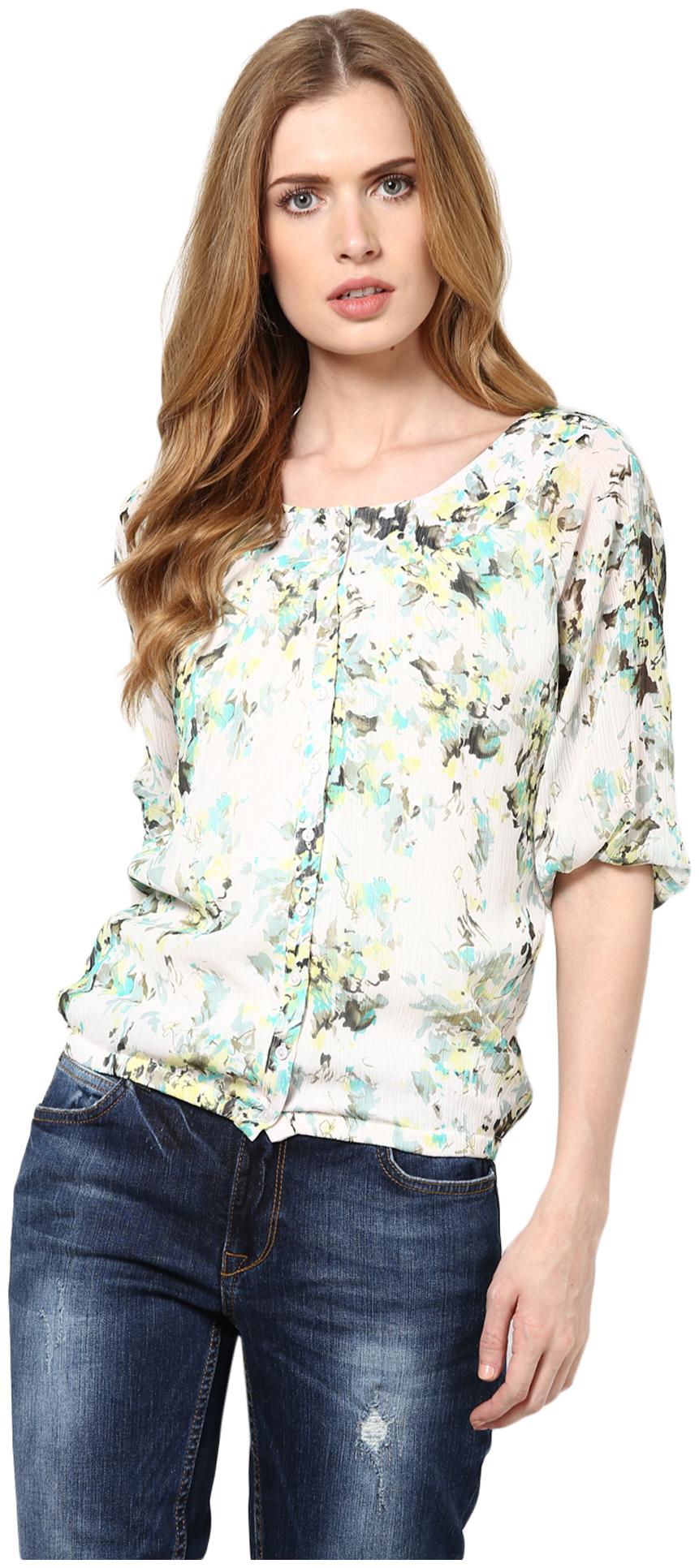 

Harpa Women Printed Regular top - White