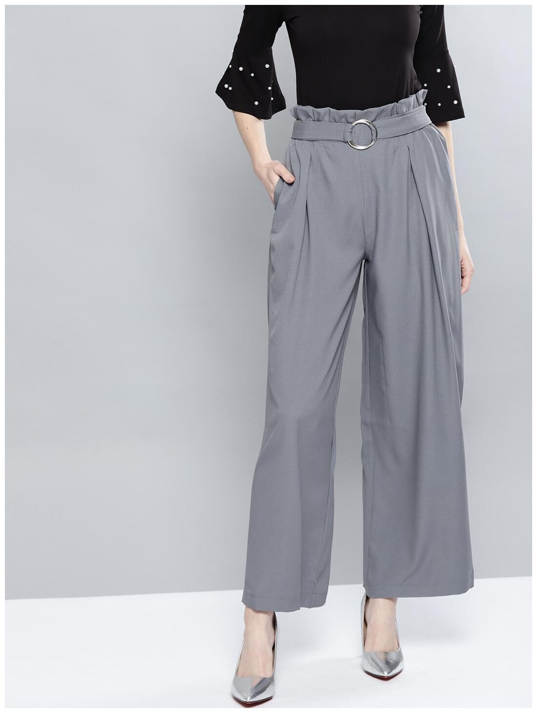 

Harpa Women Grey Regular fit Regular trousers