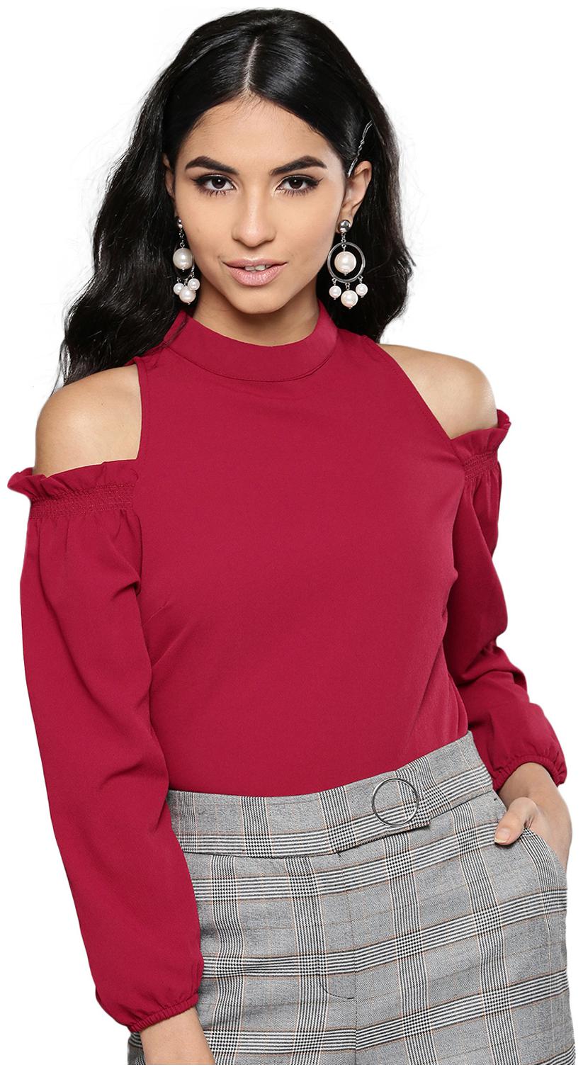 

Harpa Women Solid Regular top - Maroon