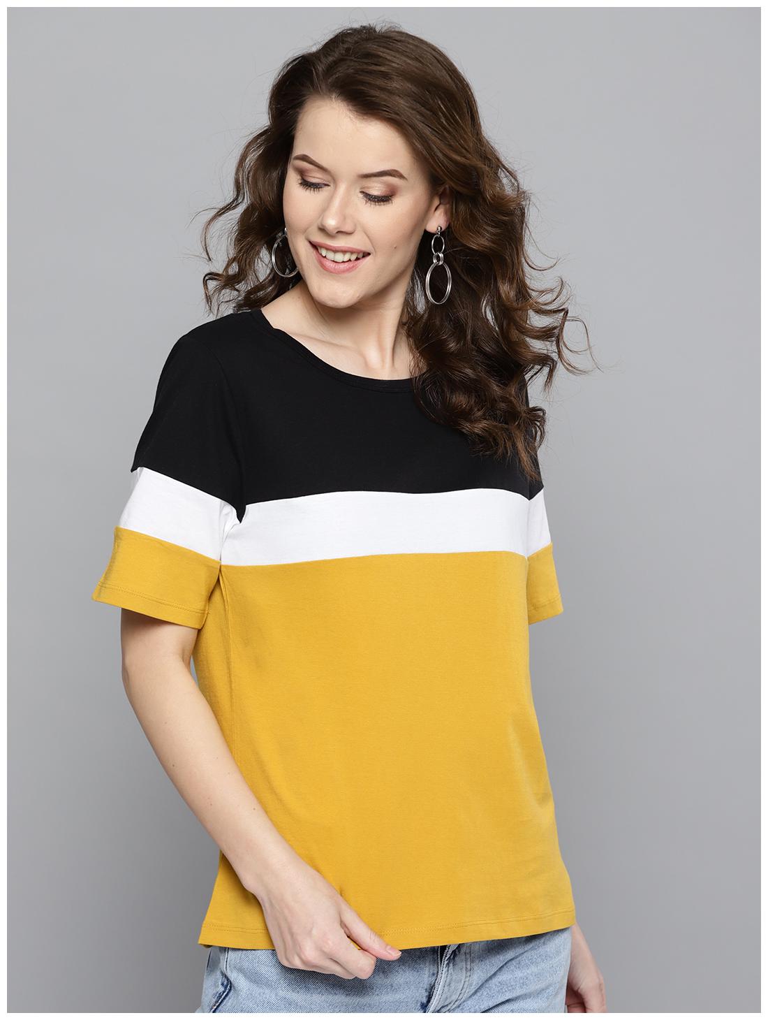 

Harpa Women Multi Regular fit Round neck Cotton T shirt