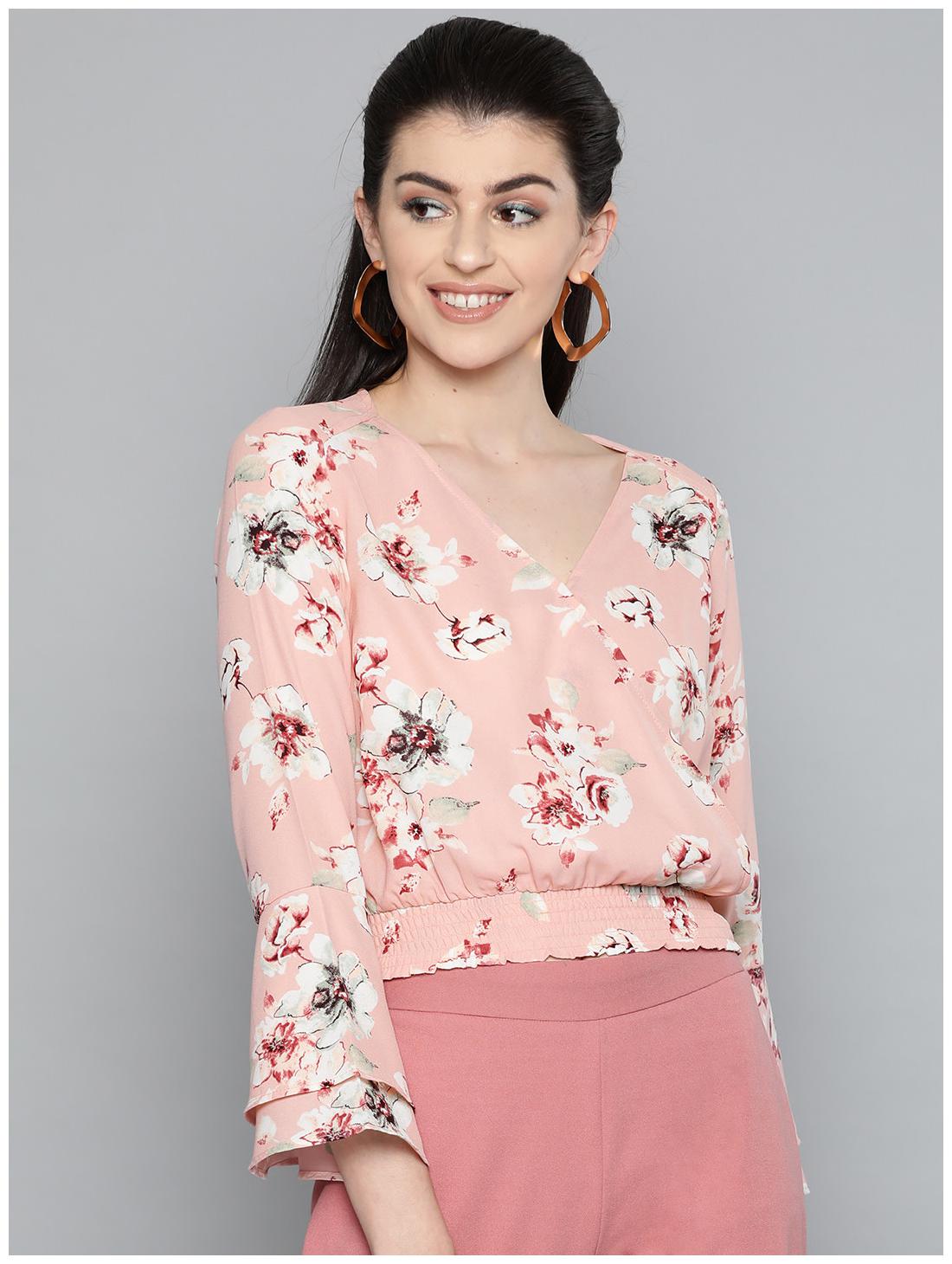 

Harpa Women Floral Regular top - Pink