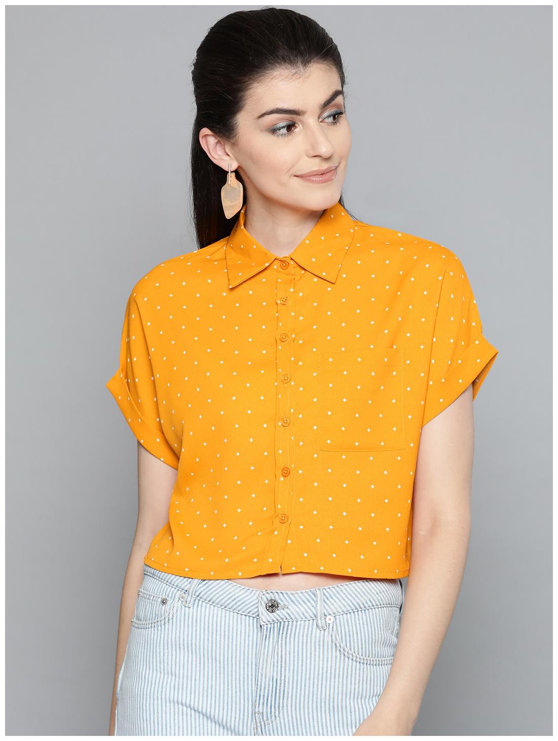 

Harpa Women Printed Shirt style - Yellow