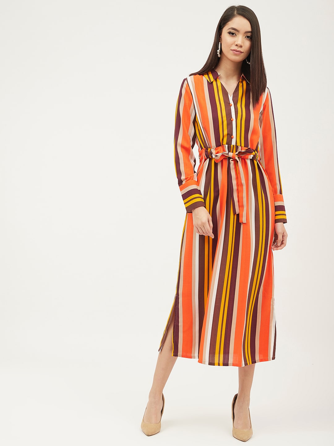 

Harpa Multi Striped Shirt dress