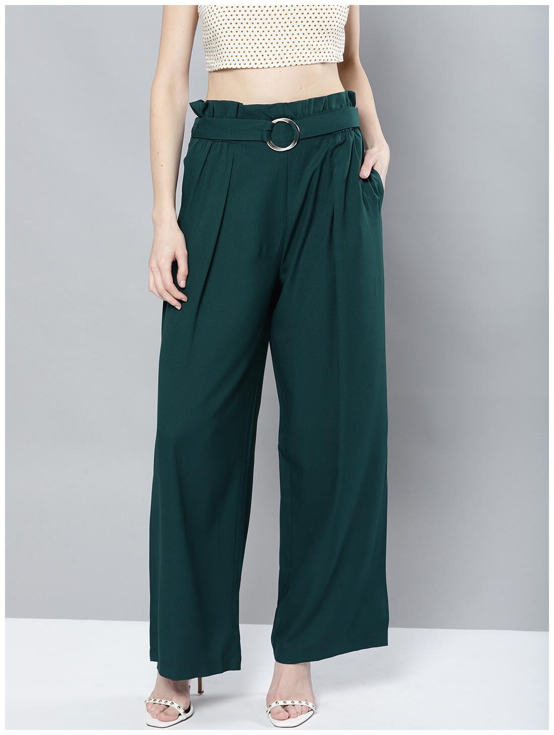 

Harpa Women Green Regular fit Regular trousers