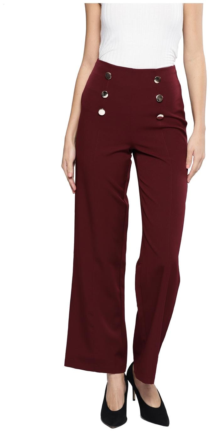 

Harpa Women Maroon Regular fit Regular trousers