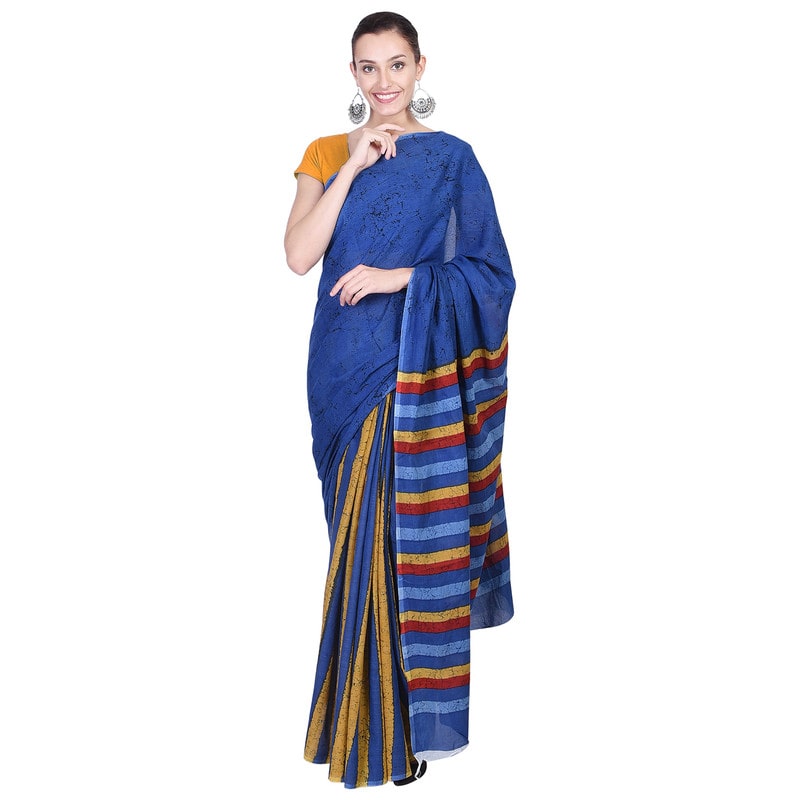 

Harsukhi Cotton Striped Multi Designer Saree