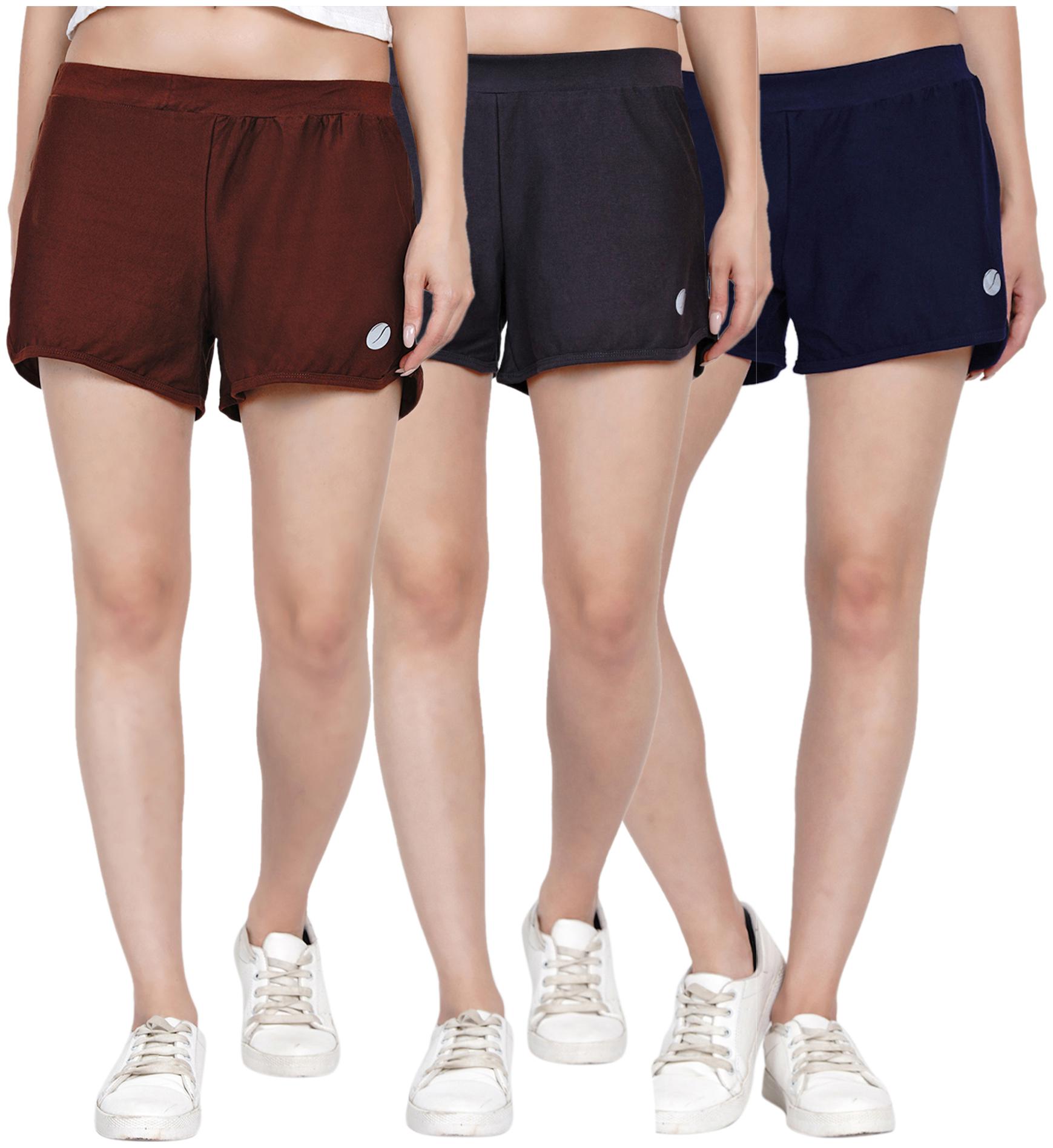 

HASHBEAN Women Solid Regular shorts - Multi