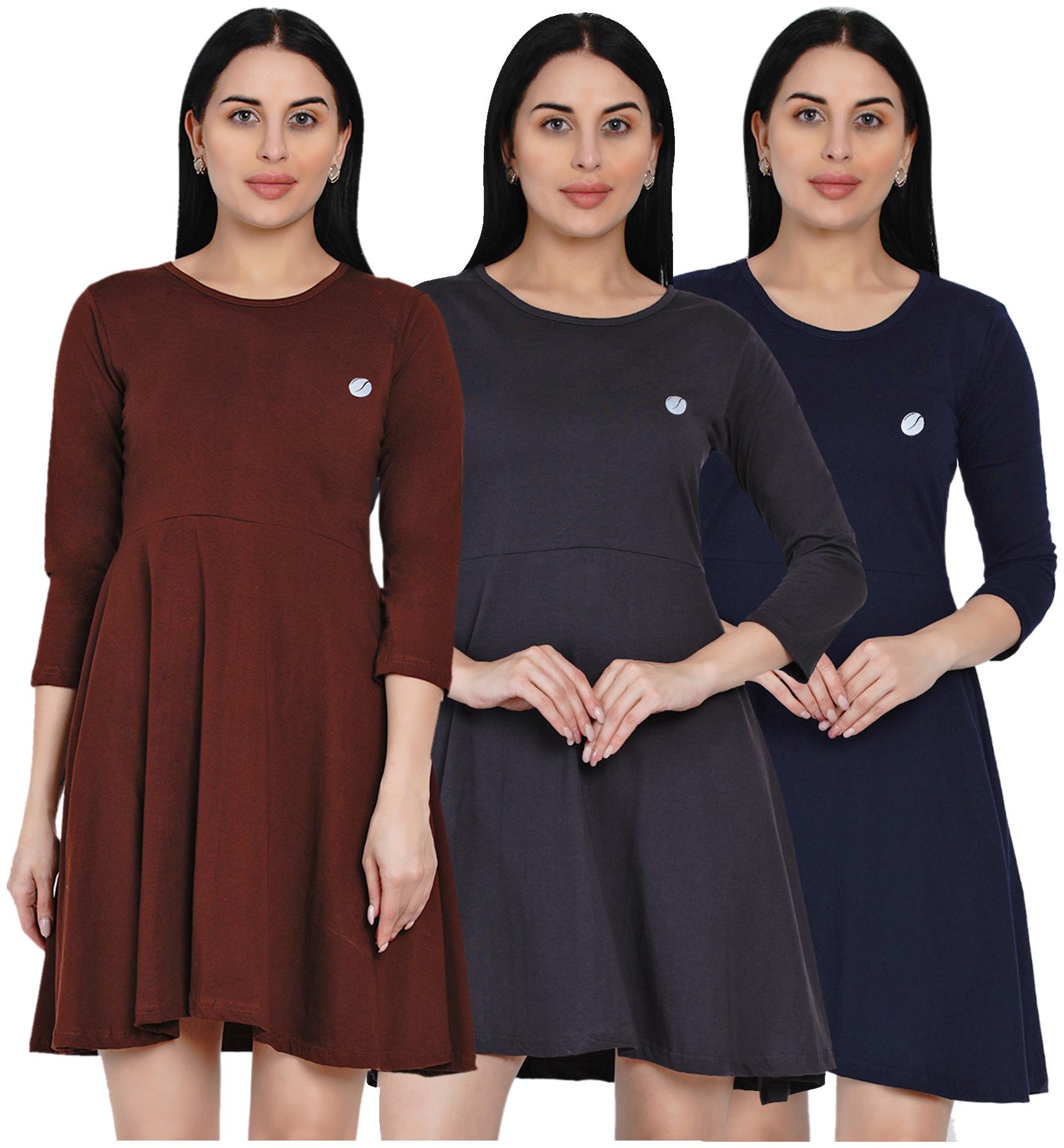 

HASHBEAN Multi Solid Flared dress