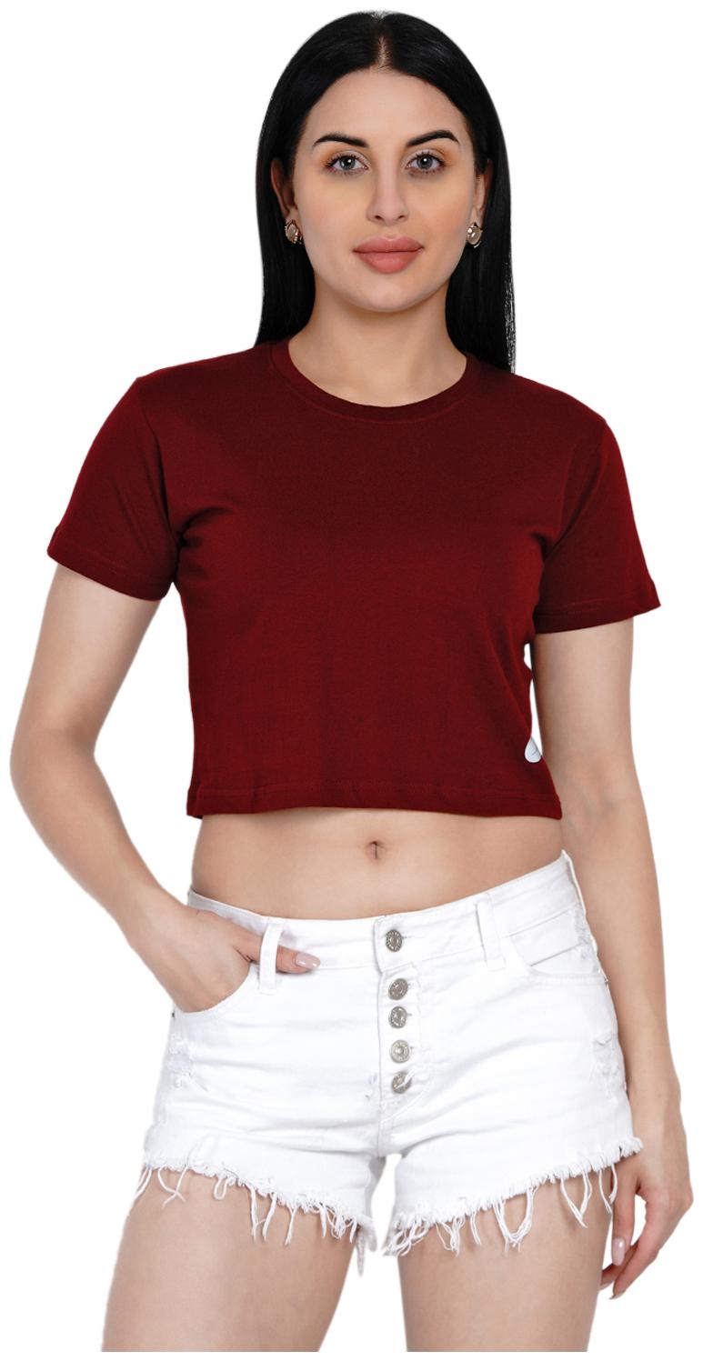 

HASHBEAN Women Solid Regular top - Maroon