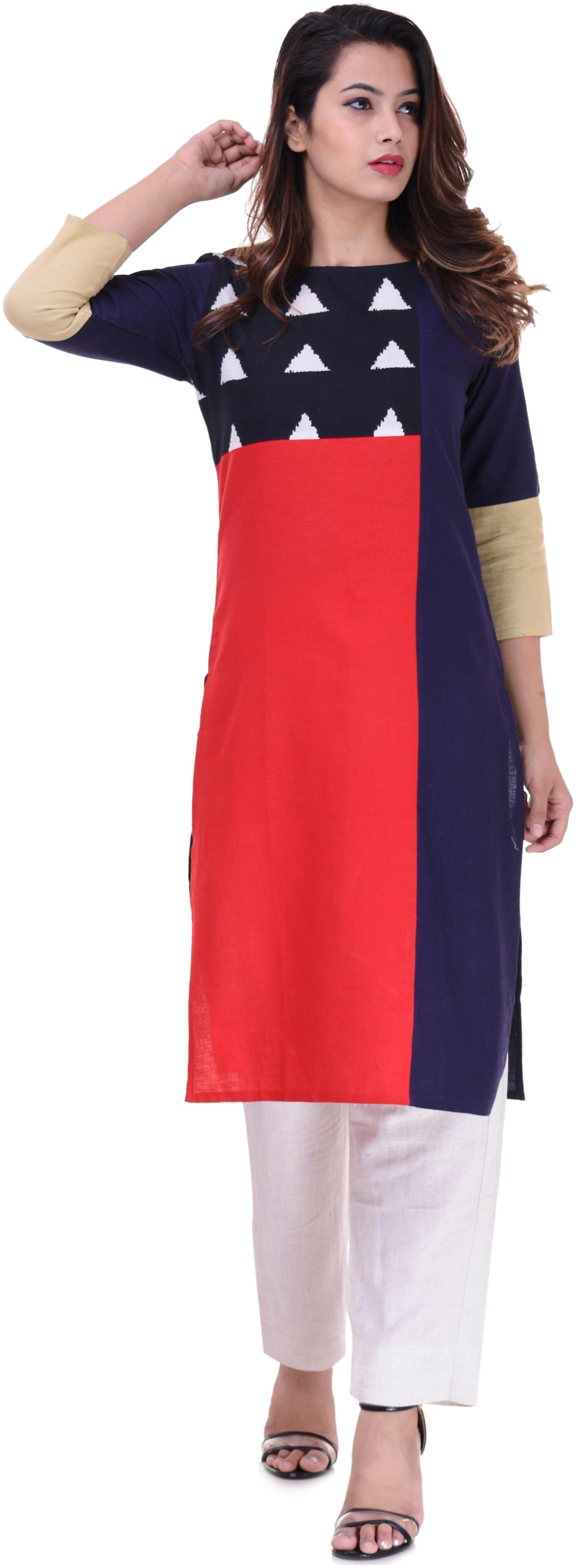 

HOLLYBLUE Women Multi Solid Straight Kurta