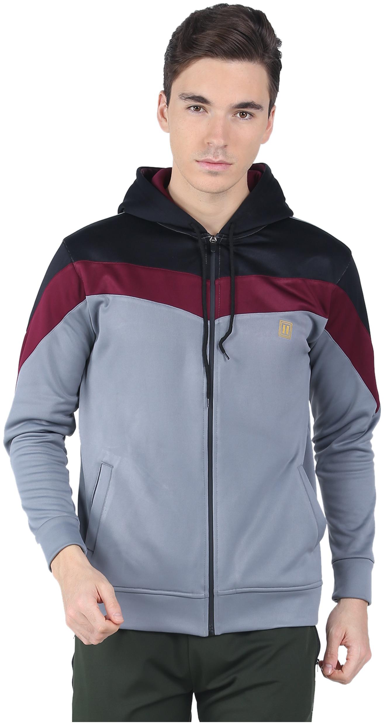 

Headzup Full Sleeve Black-Grey Mens Hooded Sweatshirts
