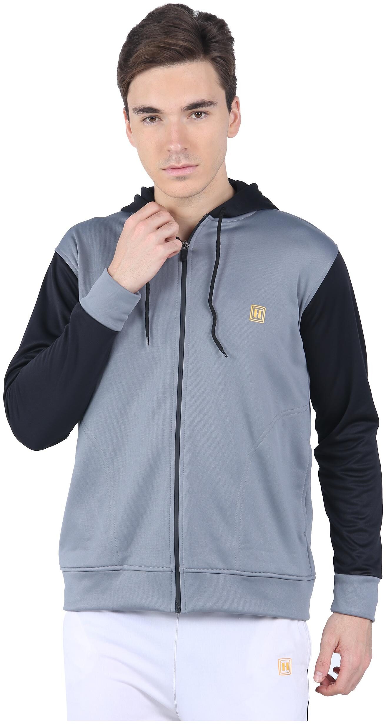 

Headzup Full Sleeve Black-Grey Mens Hooded Sweatshirts