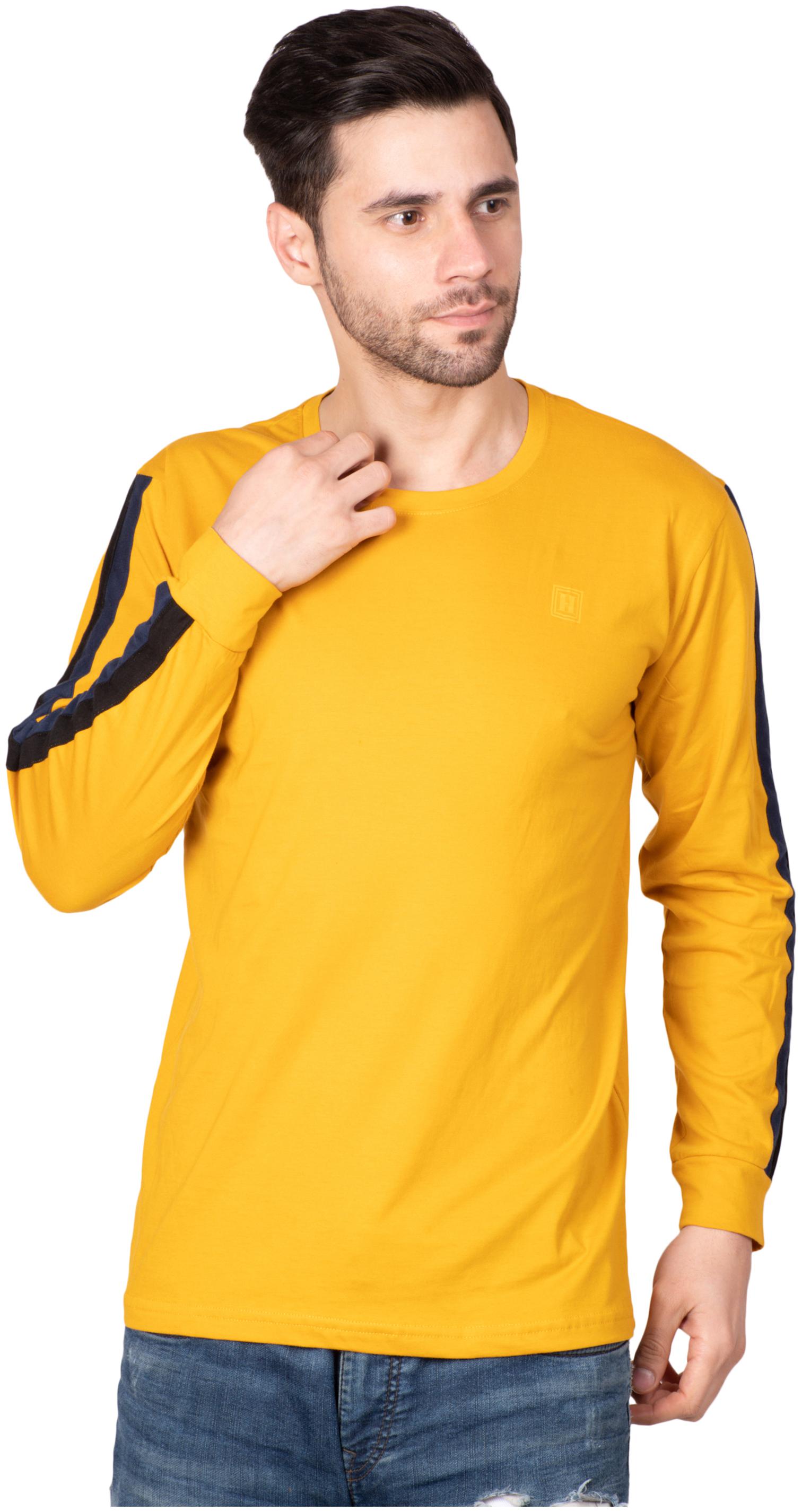 

HEADZUP Men Yellow Regular fit Cotton Round neck T-Shirt - Pack Of 1