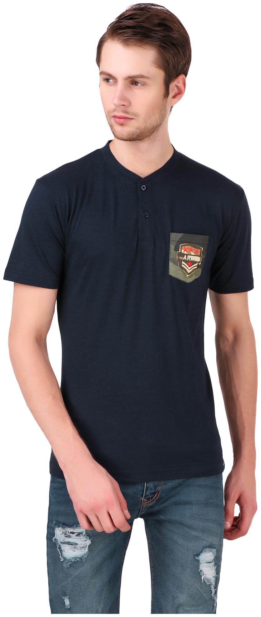 

Heart Rulers Men s Henley Navy T-shirt
