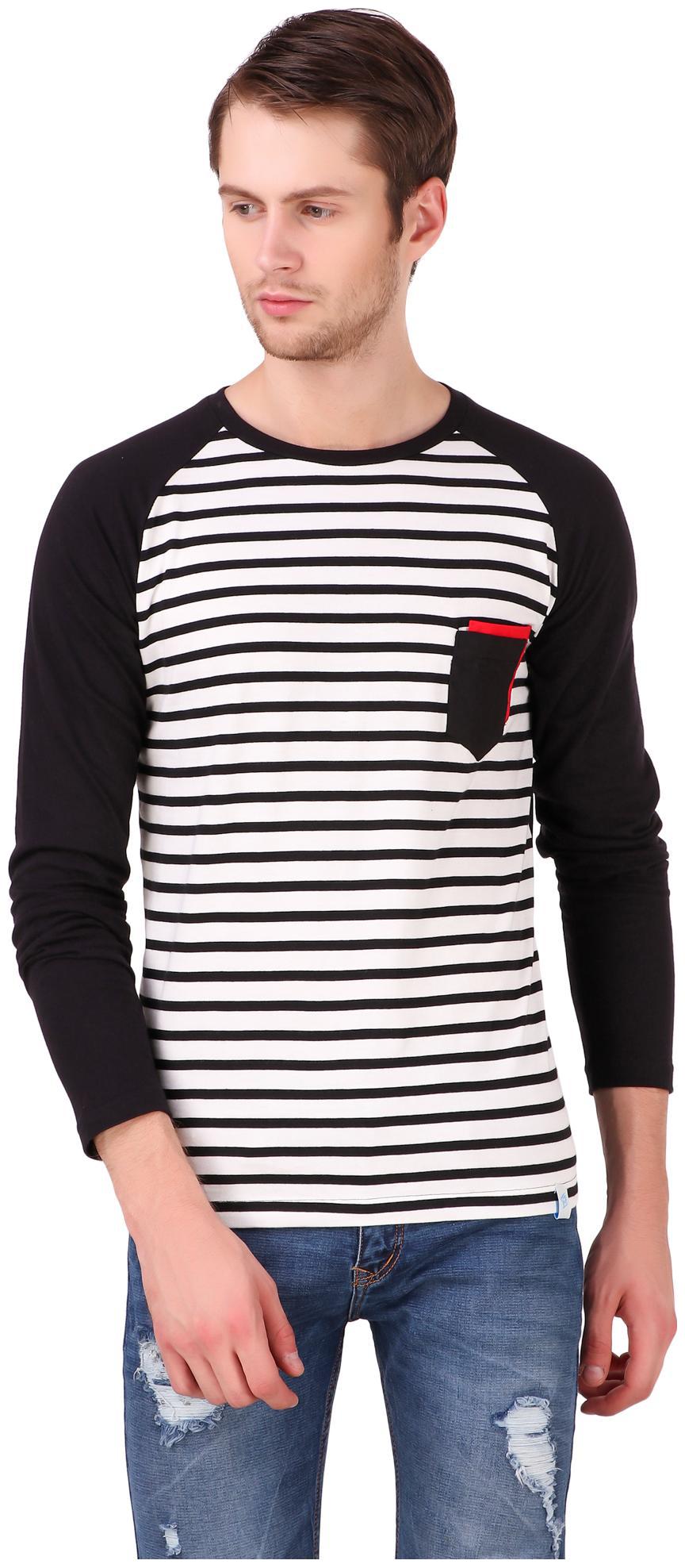 

Heart Rulers Men s Stripe Round NackT-shirt