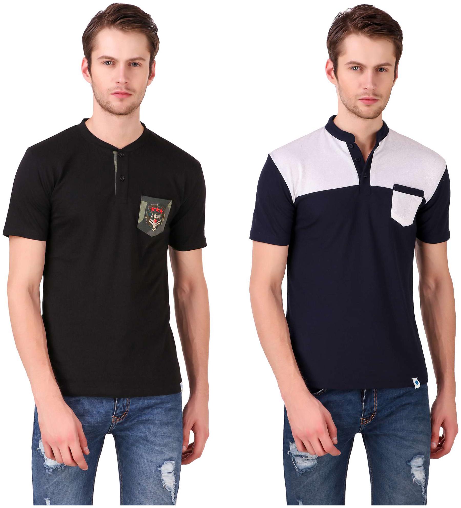 

Heart Rulers Mens Half Sleeve T-shirts Pack of two
